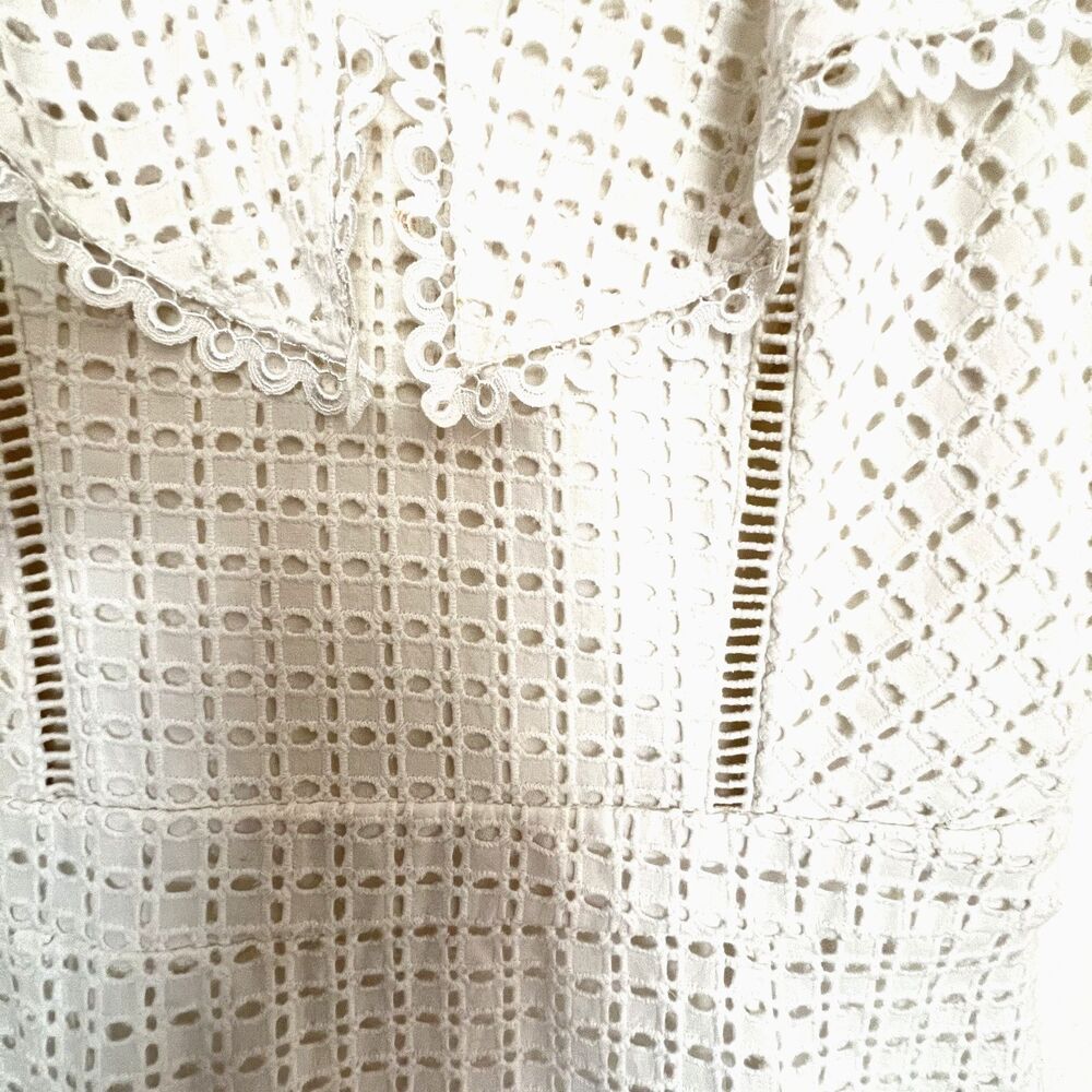 Adelyn Rae Dress S White Eyelet Ruffle Graduation Party - Picture 3 of 11